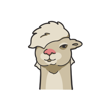Cool Hair Llama Meme Sticker Transparent T-shirt Cute Illustration png