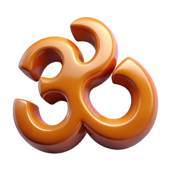immaculate exemplary Om symbol, Hindu spiritual symbol, with Transparent Background png