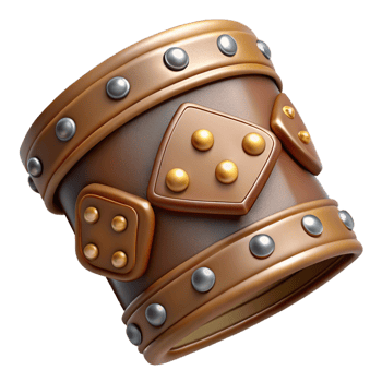 serene rare Photorealistic, ultra-detailed isolated cutout of a tribal warrior's leather armband with metal studs with Transparent Background png