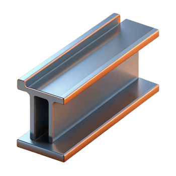 immaculate rare Steel I-beam cross-section with Transparent Background png