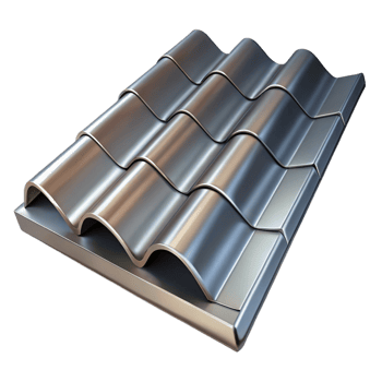 glorious classic Metal roofing shingle with Transparent Background fine detail png