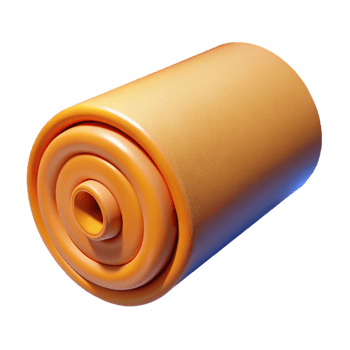 dramatic pristine Roll of insulation material with Transparent Background masterfully captured png