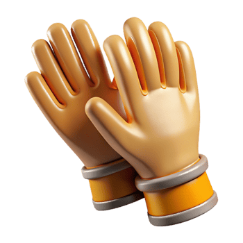 gorgeous nostalgic urban Pair of work gloves with Transparent Background genuine png