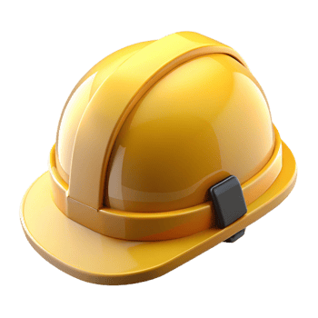 melancholic impressive Safety helmet yellow with Transparent Background artisan png