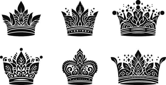 black crown silhouette vector