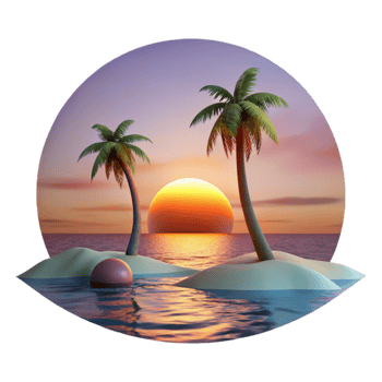 beautiful vintage Peaceful Sunset Haven Isolated Tranquil Ocean View premium png