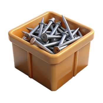 majestic tranquil futuristic Box of nails with Transparent Background elite png