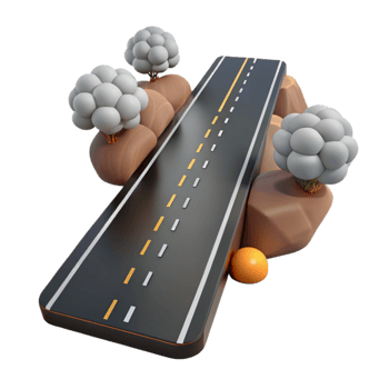 wonderful creative Perspective Road Depth Illusion Transparent original png
