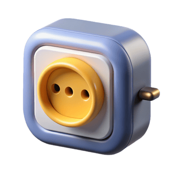 beautiful memorable Electrical outlet with Transparent Background png