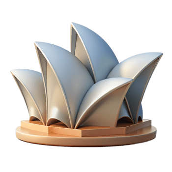 iconic industrial Sydney Opera House sail section, with Transparent Background refined png