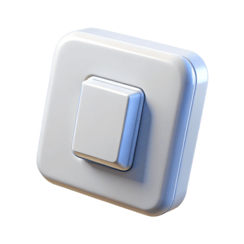 sumptuous unforgettable Light switch white with Transparent Background png