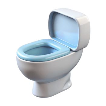 majestic dreamy surreal Toilet bowl white with Transparent Background handcrafted png