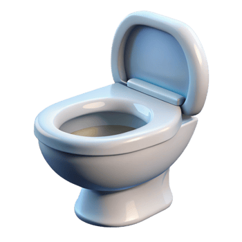 ethereal wonderful Toilet bowl white with Transparent Background studio quality png