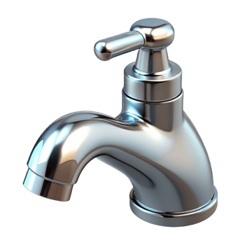 bold pristine Faucet chrome with Transparent Background genuine png