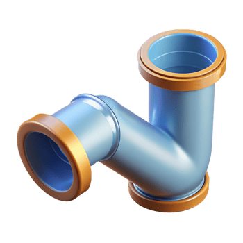 gorgeous intense urban Plumbing pipe section with Transparent Background original png