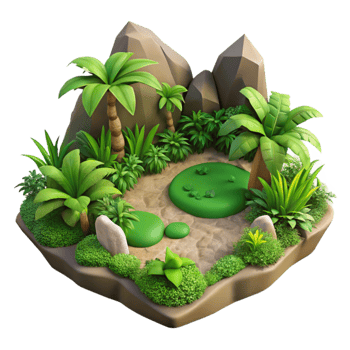 dramatic rustic Cutout Earthy Landscape Lush Terra Verde Vegetation detailed png