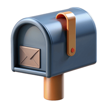 elegant acclaimed Mailbox metal with Transparent Background png