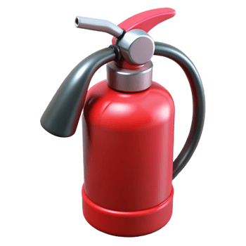magnificent retro Fire extinguisher red with Transparent Background refined png