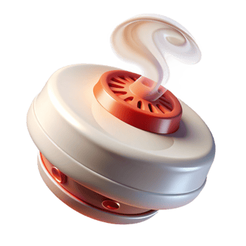 radiant ethereal abstract Smoke detector with Transparent Background high quality png
