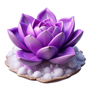 stunning classic Purple Boreal Blossom in Snow Isolated Element high resolution png