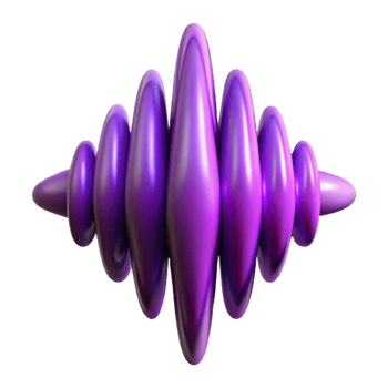 serene abstract Purple Soundwave Distortion Effect Isolated detailed png