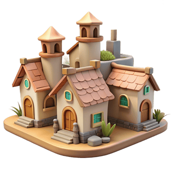 elegant abstract Quaint Vespera Village Cutout Gentle Light detailed png