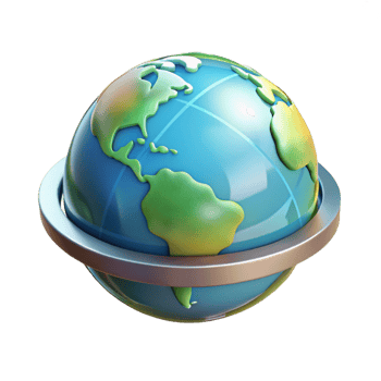 beautiful celebrated Concept art style, isolated cutout of a holographic projection of the Earth rotating with Transparent Background png