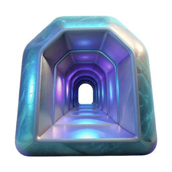 serene minimalist Quantum Tunnel Transparent Background Isolated Element premium png