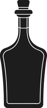 Vintage Glass Bottle Silhouette Illustration for Design and Branding vector