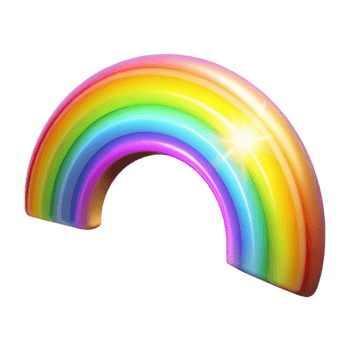 dramatic vintage Rainbow Light Flare Cutout Transparent Background high resolution png