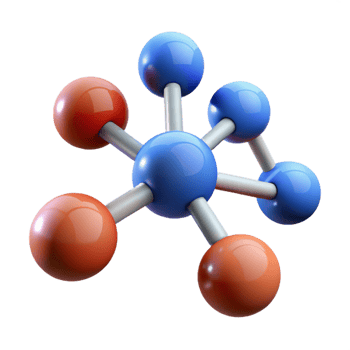 exquisite notable An abstract representation of a chemical molecule with Transparent Background png