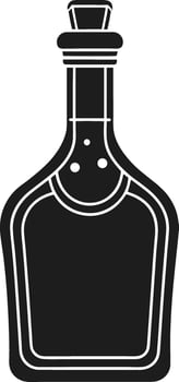 Elegant Vintage Bottle Silhouette Illustration for Design Projects vector