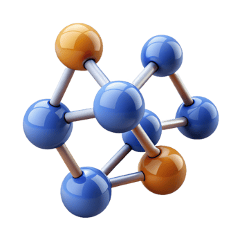 wonderful quintessential An abstract representation of a chemical molecule with Transparent Background png
