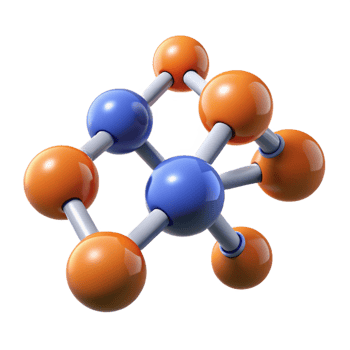 majestic distinctive An abstract representation of a chemical molecule with Transparent Background png