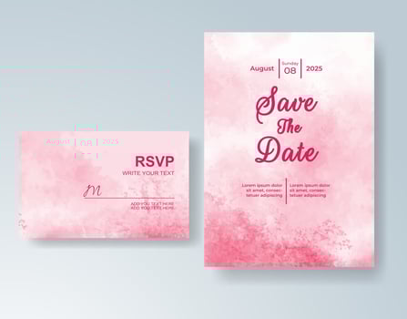 Soft wash background wedding invitation vector