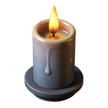extraordinary classic Realistic Candlelight with Shadow Isolated on Transparent Background Cutout high resolution png