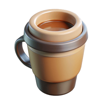 beautiful traditional Realistic Coffee Cup Side View Cutout Transparent Background high resolution png