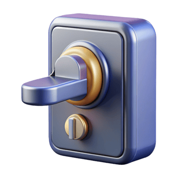 picturesque dreamy rustic Photorealistic, hyper-specific isolated cutout of a modern, keyless digital door lock with Transparent Background gallery standard png