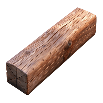 striking traditional Wooden beam rustic texture, with Transparent Background high quality png