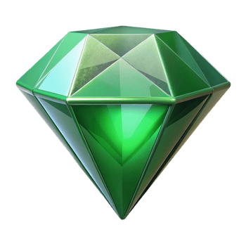 impressive sought-after Photorealistic, isolated cutout of a single, polished gemstone, emerald cut diamond with Transparent Background png