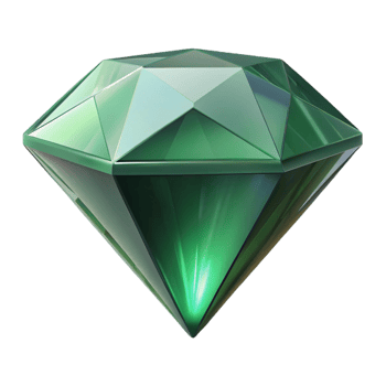 romantic splendid Photorealistic, isolated cutout of a single, polished gemstone, emerald cut diamond with Transparent Background refined png