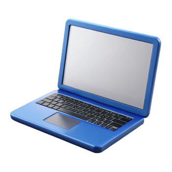 tranquil fascinating Laptop computer with blank screen with Transparent Background artisan png