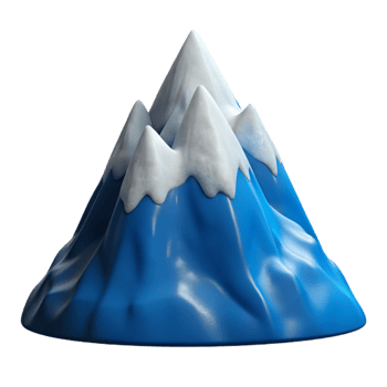 vibrant rustic Realistic Mountain Peak Silhouette Against Blue Sky Transparent professional png