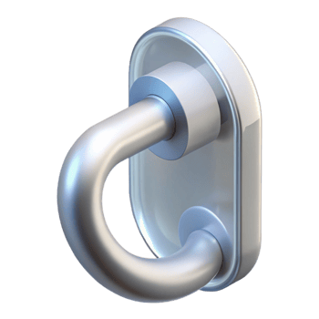 energetic breathtaking Photorealistic, hyper-specific isolated cutout of a frosted glass shower door handle with Transparent Background impeccable png