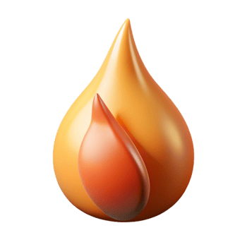serene traditional Realistic Single Flame Cutout with Soft Shadow Detail authentic png