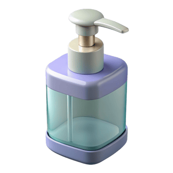 calm impressive Photorealistic, hyper-specific isolated cutout of a modern, touchless automatic soap dispenser with Transparent Background high resolution png