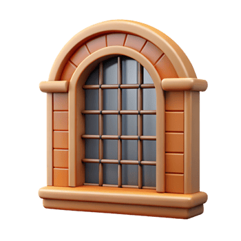passionate breathtaking Spanish colonial style window grille, with Transparent Background ultra HD png