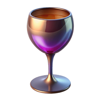 serene energetic modern A wine glass, elegant, abstract design with Transparent Background top-tier png