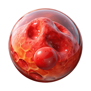 serene creative Red Nebula in Bubble Transparent Background authentic png