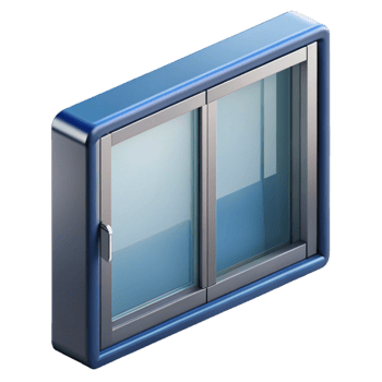 distinguished mid-century Photorealistic, hyper-specific isolated cutout of a modern, sliding glass door track with Transparent Background 8K png